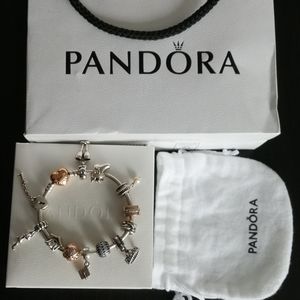 Original pandora rose gold heart clasp bracelet